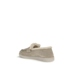 حذاء مطاطي بيج بدون أربطة