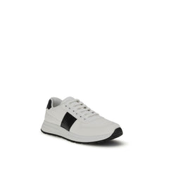 White Calf Leather Bos Taurus Low Top Sneakers