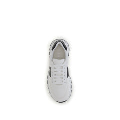 White Calf Leather Bos Taurus Low Top Sneakers