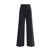 Black Wool Casual Pants