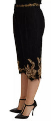 Black Lace Gold Baroque SPECIAL PIECE Shorts