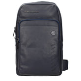 Blue Leather Crossbody Bag