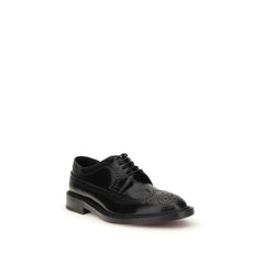 Black Leather Oxfords And Derbies