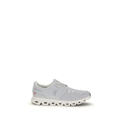 White Fabric Athletic Sneakers