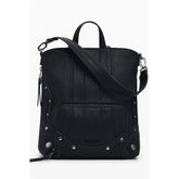 Black Polyethylene Women Backpack