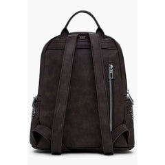 Brown Polyethylene Women Backpack