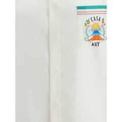 White Silk Pattern Shirt