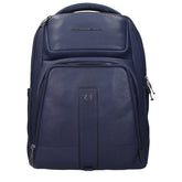 Blue Leather Backpack