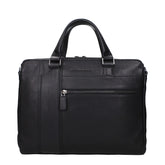 Black Leather Business And Laptop Bag