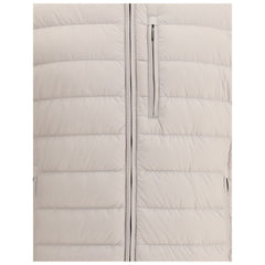 Beige Polyamide Full-Length Jacket