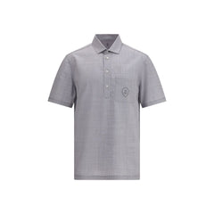 Gray Fleece Wool Polo Shirt