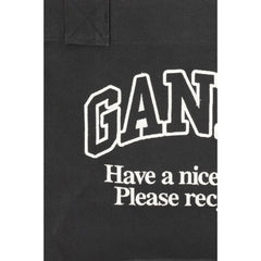 Black Cotton Shoulder Bag