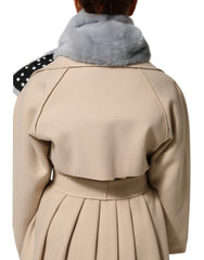 Powder Blue Mink Fur Neck Warmer Scarf