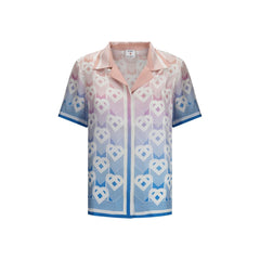 Silk Cuban Collar Short Sleeve Shirt