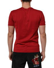 Red Crown Bee Cotton Short Sleeve T-shirt