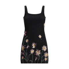 Le Sable sequin-embellished floral mini dress
