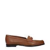 Brown Leather Slip-On Loafers
