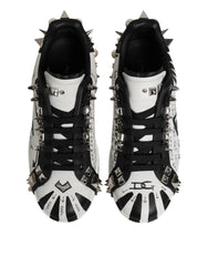 White Portofino Studded Men Sneakers Shoes