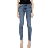 Blue Cotton Skinny Jeans