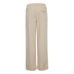 Beige Recycled Polyurethane Casual Pants