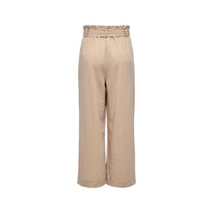 بنطلون كاجوال من الفسكوز باللون البيج