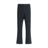 Black Cotton Casual Pants