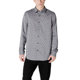 Gray Cotton Pattern Shirt