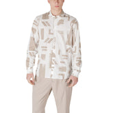 Beige Viscose Pattern Shirt