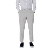 Gray Polyester Dress Pants