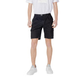 Black Cotton Bermuda Shorts