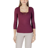 Purple Viscose Long Sleeve T-Shirt