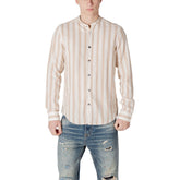 Beige Cotton Pattern Shirt
