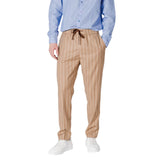 Beige Polyester Pants