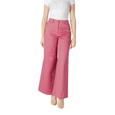 Pink Cotton Casual Pants