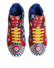 Portofino Carretto Printed Leather Sneakers Shoes