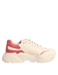 White Pink Leather Daymaster Sneakers Shoes