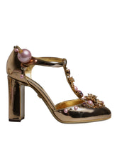 Gold Embellished Vally Heels Sandals Shoes