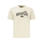 Beige Cotton Men T-Shirt