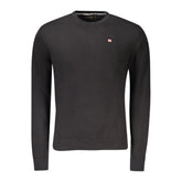 Black Cotton Men Sweater