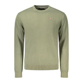 Green Cotton Men Sweater