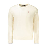 White Wool Men Sweater