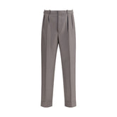 Green Fleece Wool Dress Pants