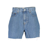 Blue Cotton Women Short