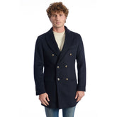 Blue Wool Men Jacket
