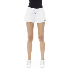 White Cotton Women's Sweatshorts