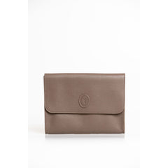 Brown Polyester Men Clutch