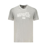 Gray Cotton Men T-Shirt