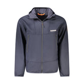 Blue Polyester Men Jacket