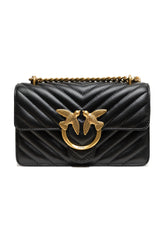 Black Leather Love One Mini Shoulder Bag