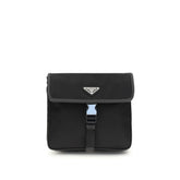 Black Recycled Polyamide Shoulder Bag